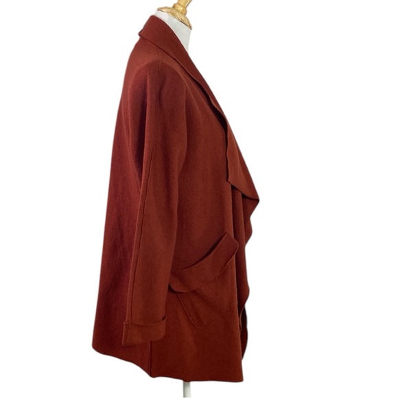 NWT Luii 100% Boiled Wool Rustic Orange Coat Size Small - Picture 2 of 6